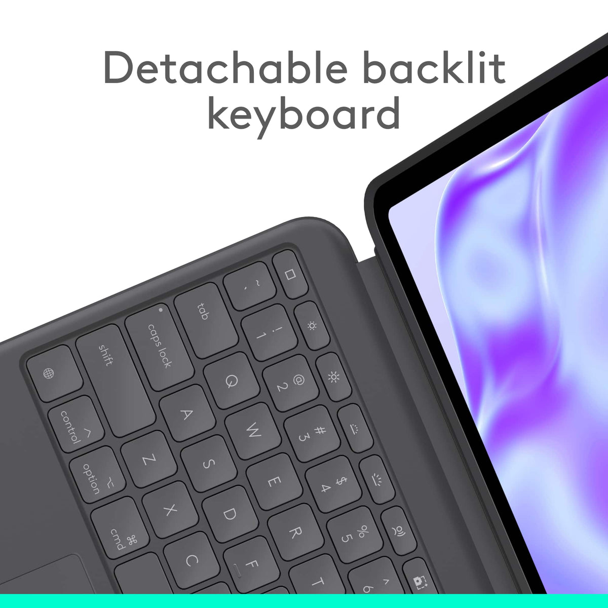 Logitech - Combo Touch for iPad Pro 13-inch (Latest Model)(M4 & M5 chip) Keyboard Case with Detachable Keyboard and Trackpad - Graphite