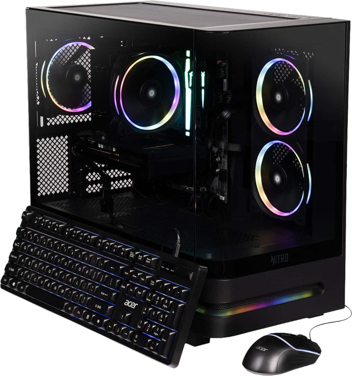 Acer - Nitro 65 Gaming Desktop - AMD Ryzen 9 9900X 2024 - NVIDIA GeForce RTX 5070 - 32GB DDR5 Memory – 1TB Storage - Black