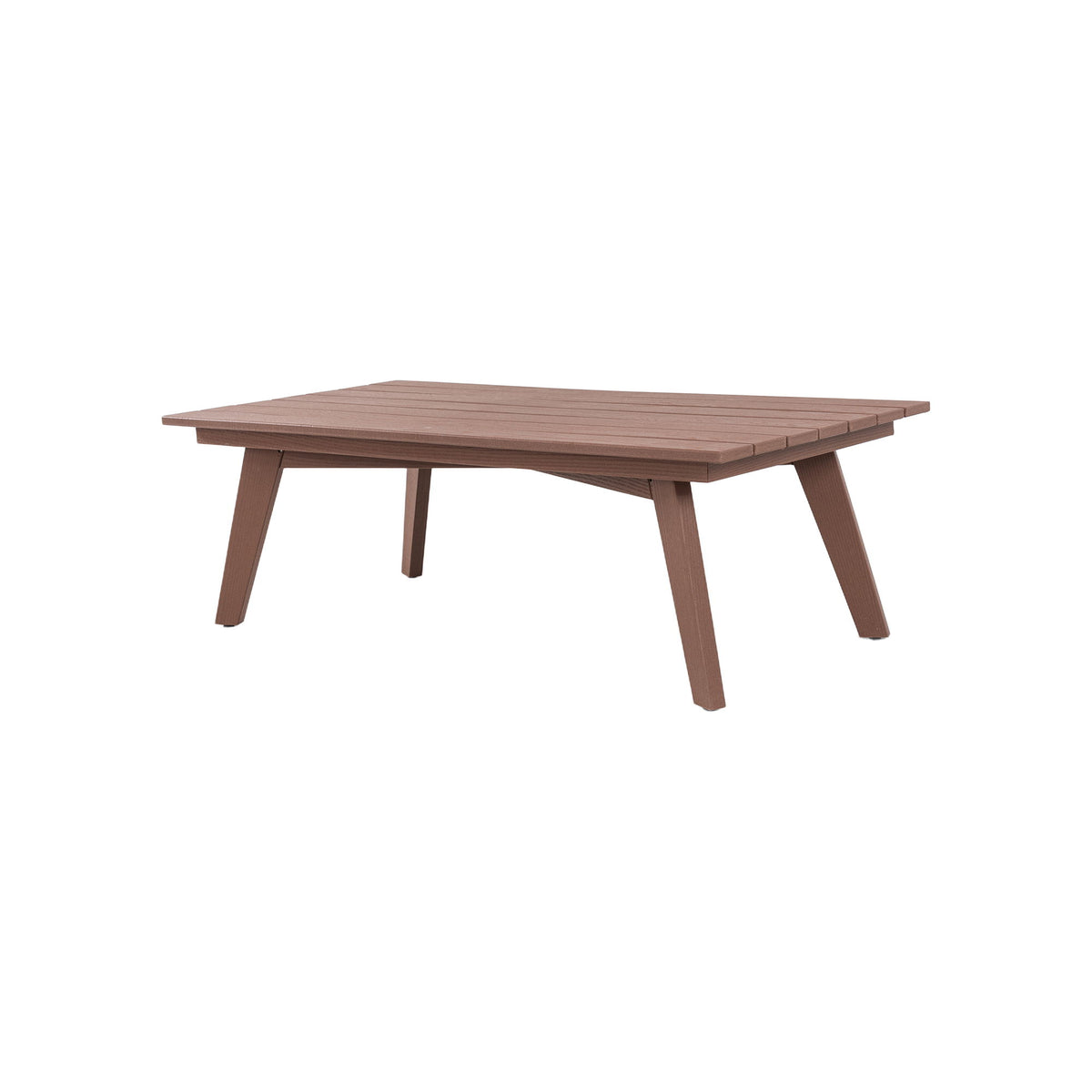 Mesa de centro para exterior, tablero ancho para patio - Marrón