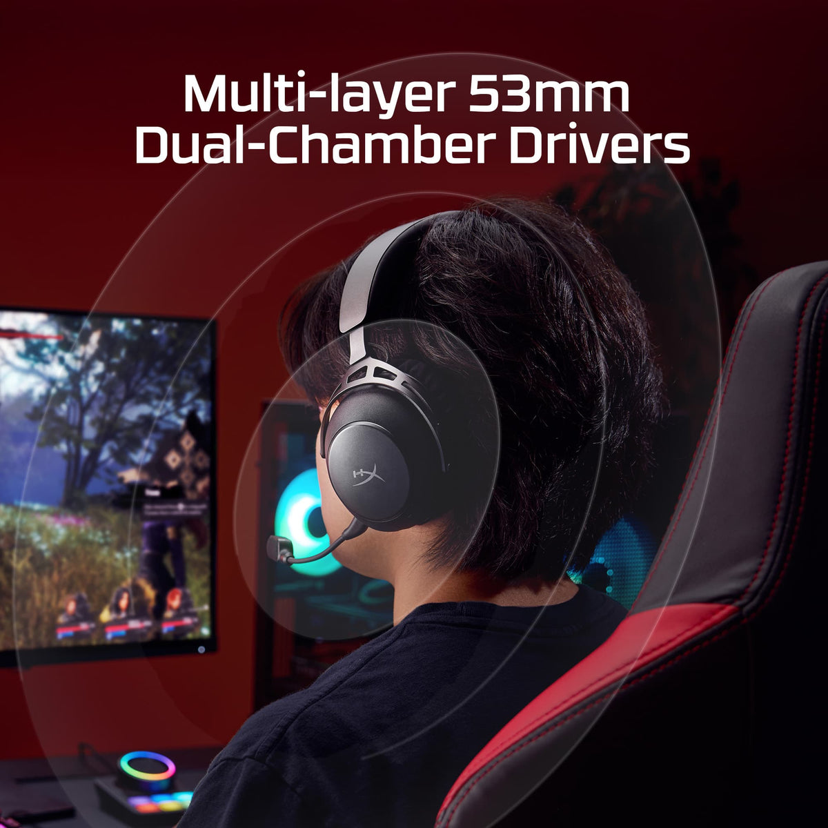 HyperX - Cloud Alpha 2 Wireless Gaming Headset for PC, PS5, PS4, Nintendo Switch, Mac, Mobile, and Bluetooth - Black