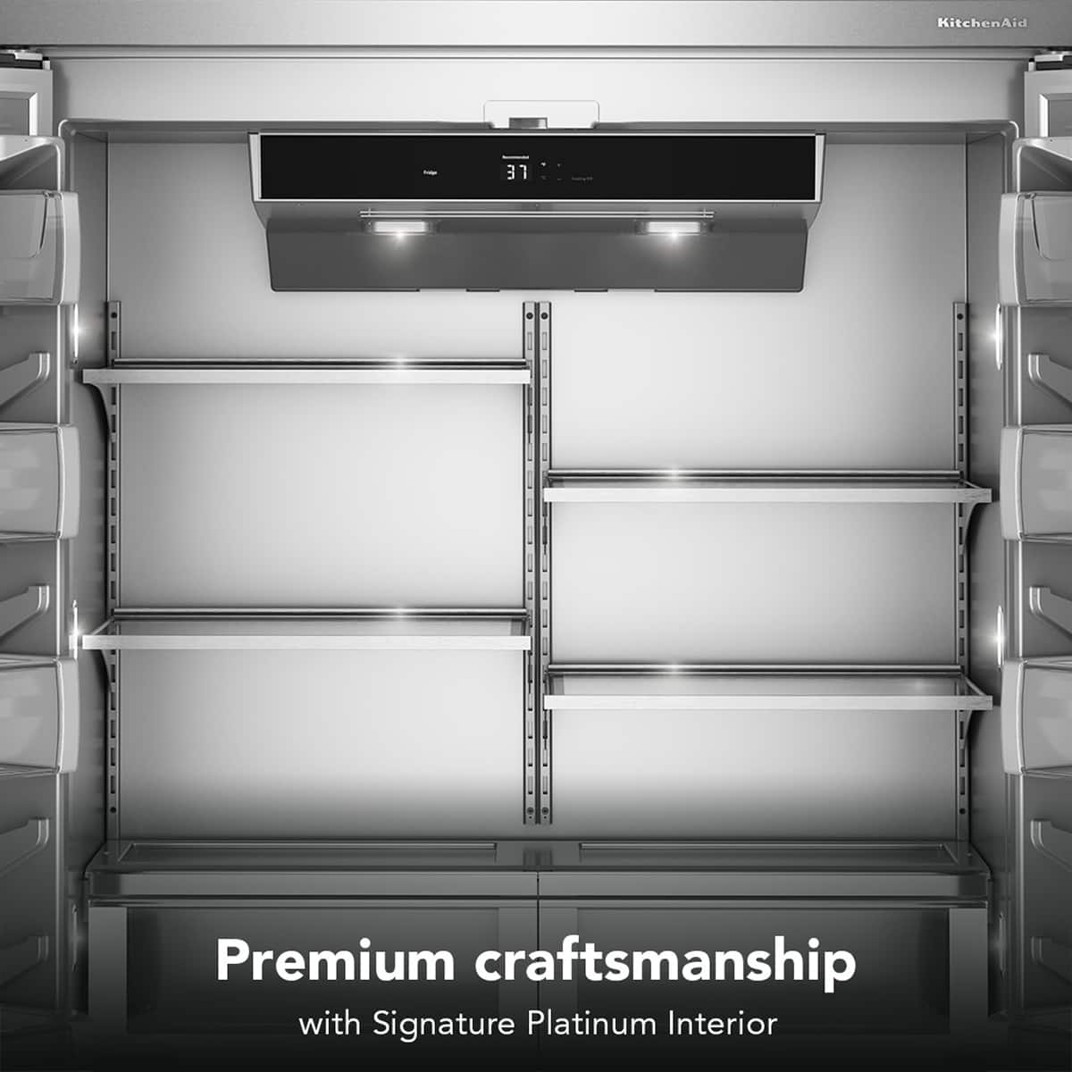 KitchenAid - 42 in. Wide 24.2 cu. ft. Built-In French Door Bottom Mount Refrigerator - Juniper