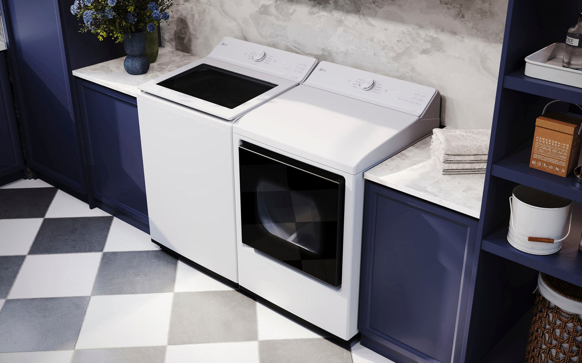 LG - 4.8 Cu. Ft. High-Efficiency Smart Top Load Washer with EasyUnload - Alpine White