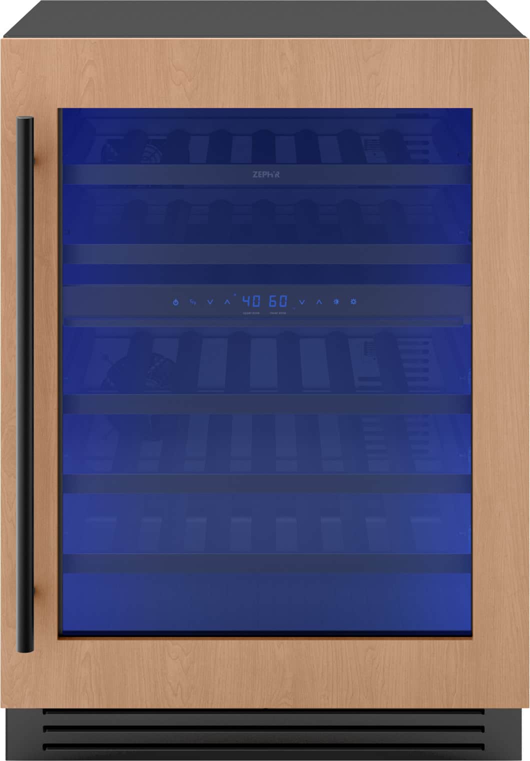 Zephyr - Presrv 24 in. 45-Bottle Dual Zone Panel-Ready Wine Cooler - Panel Ready + Glass