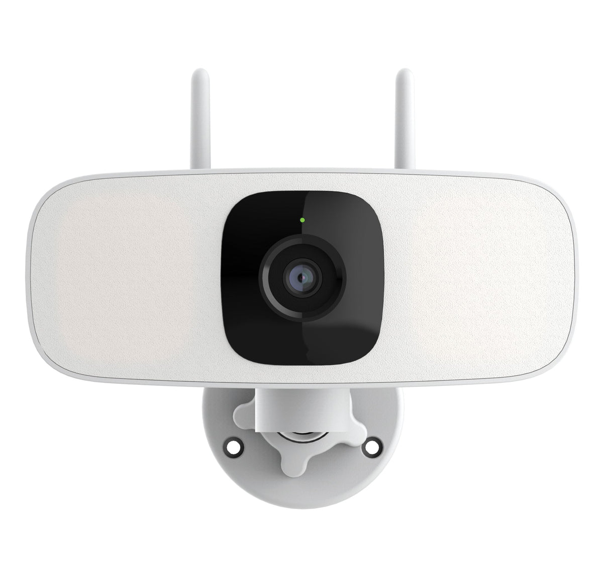 Lorex - Connect 2K Floodlight Wi-Fi Security Camera (with App Controlled Horizontal Pan) - White