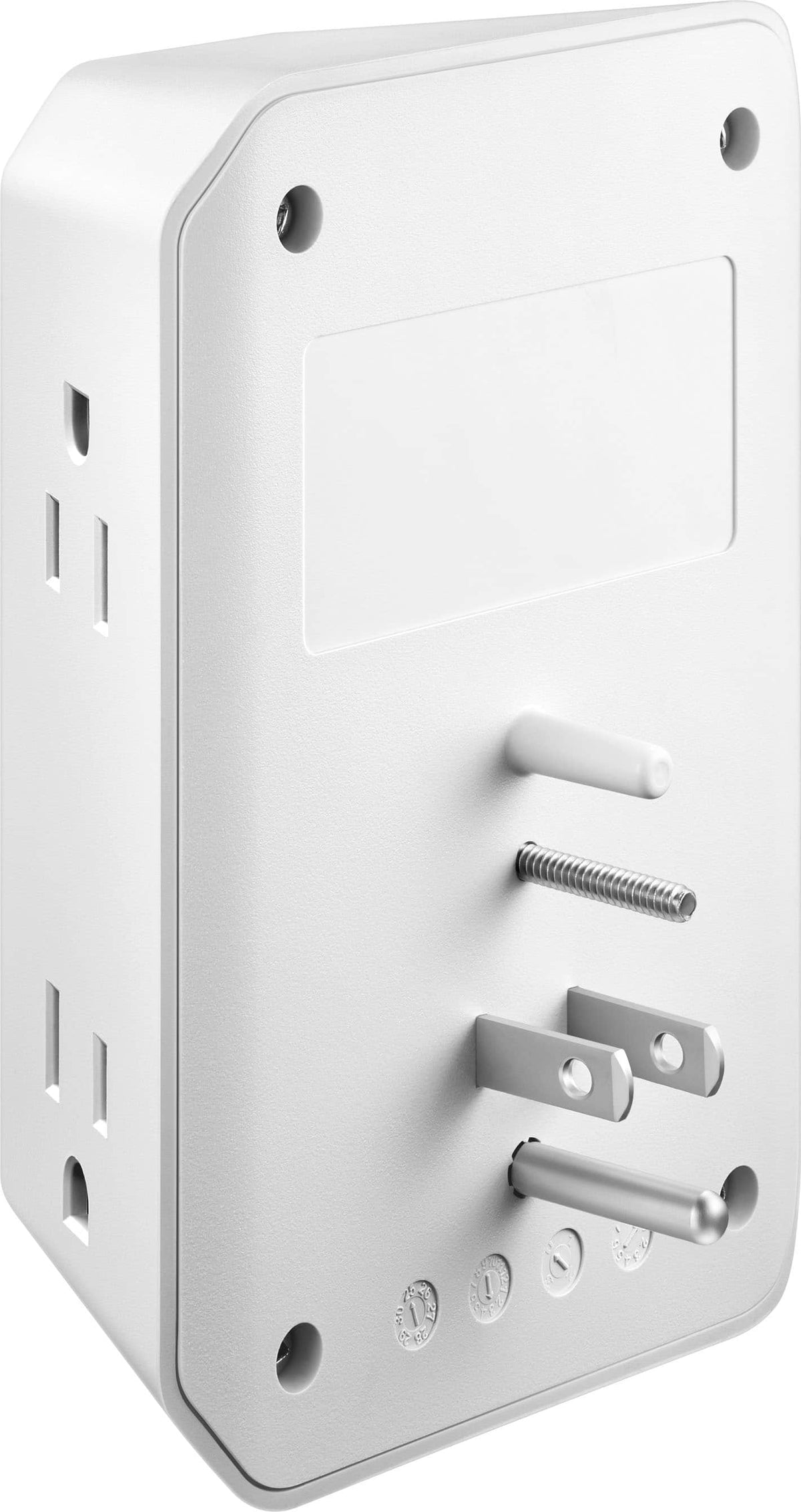 Insignia™ - 5-Outlet / 1-USB-C / 1-USB Wall Tap 1,080 Joules Surge Protector - White