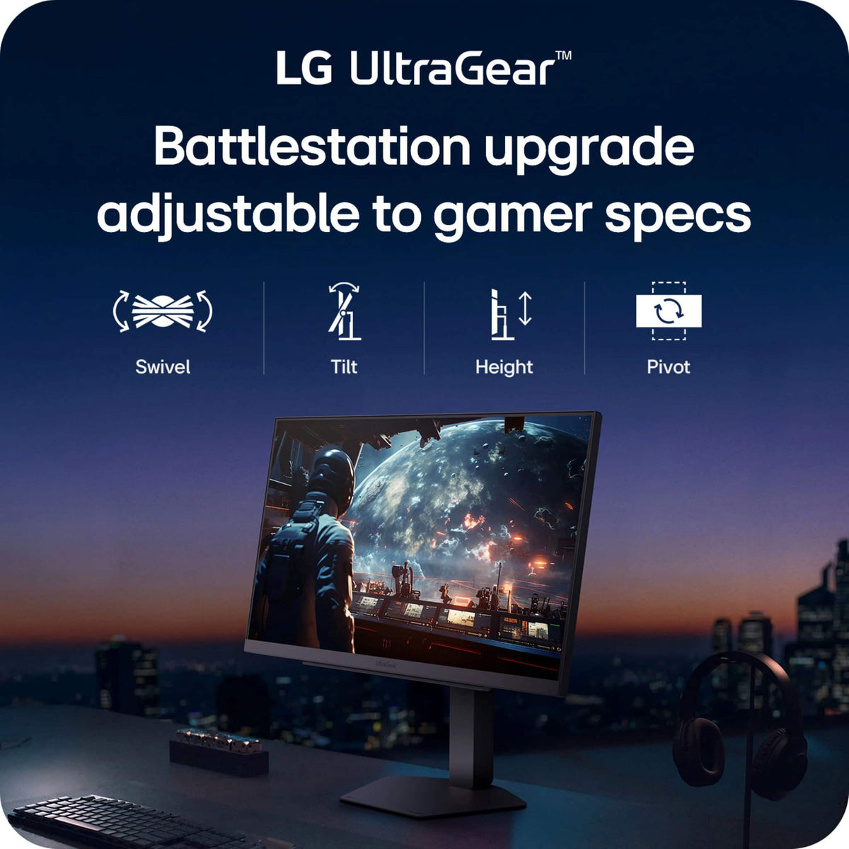 LG - UltraGear 27" IPS Dual Mode (4K UHD 180Hz, FHD 360Hz), 1ms, NVIDIA G-SYNC, AMD Freesync Gaming Monitor (HDMI, DP, USB-C) - Black