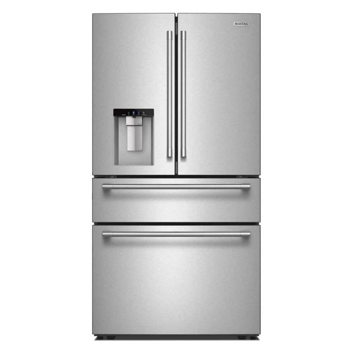 Maytag 29 Cu. Ft. XL Capacity French Door Bottom Mount Refrigerator with In-Door-Ice Dispensing System - Fingerprint-Resistant Stainless Finish