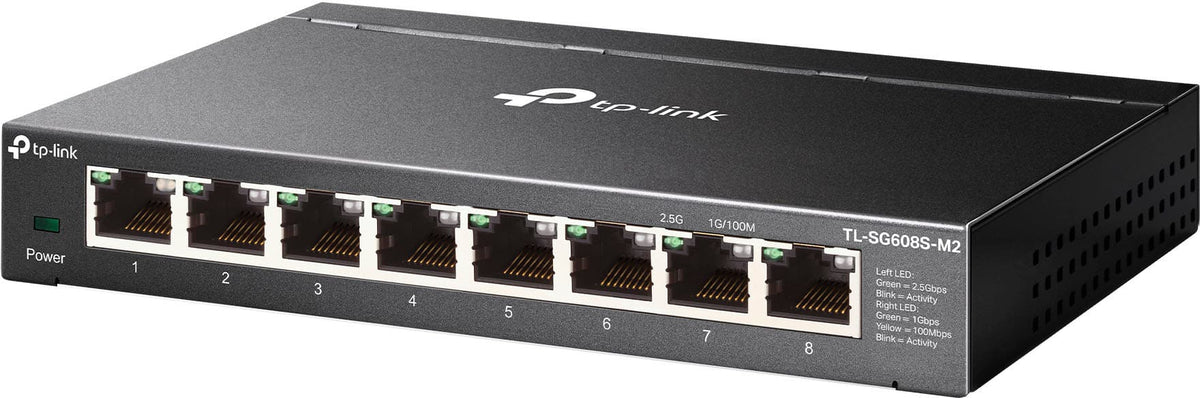 TP-Link - 8-Port 2.5G Multi-Gigabit Desktop Switch - Black