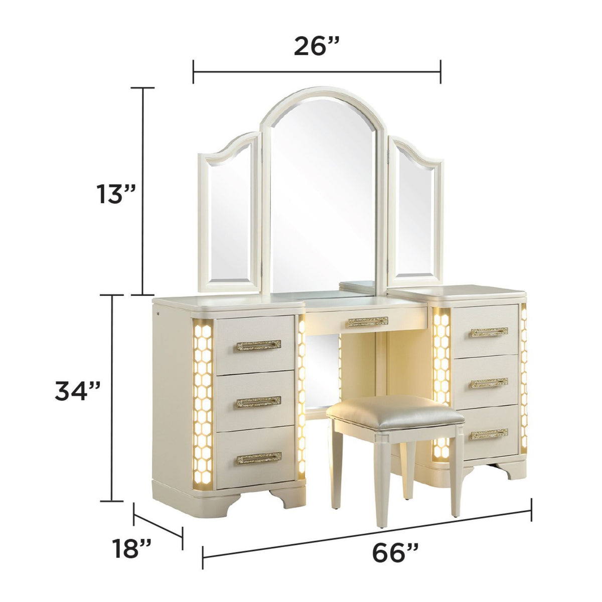 Jazmín - Juego de dormitorio LED