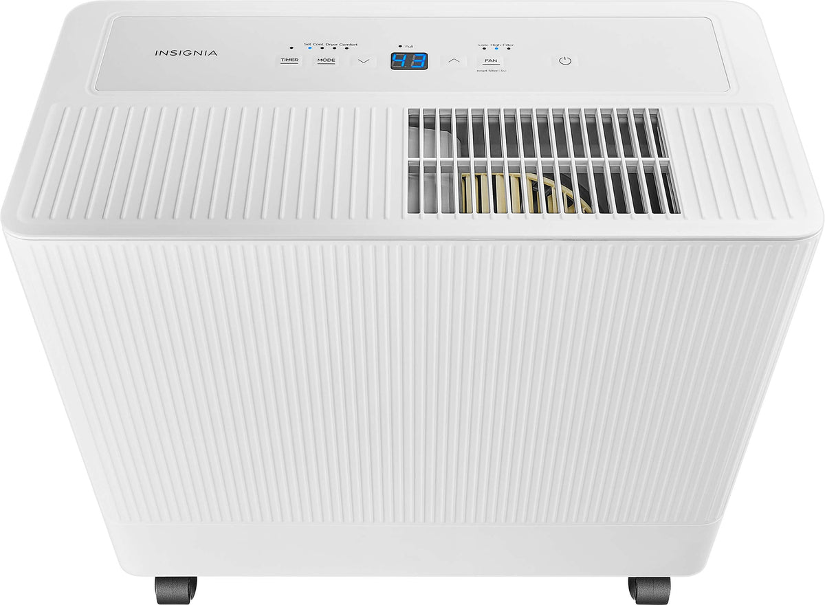 Insignia™ - 2,000 Sq. Ft. 35-Pint Portable Dehumidifier with 4.86 qt Bucket Capacity and ENERGY STAR Certification - White