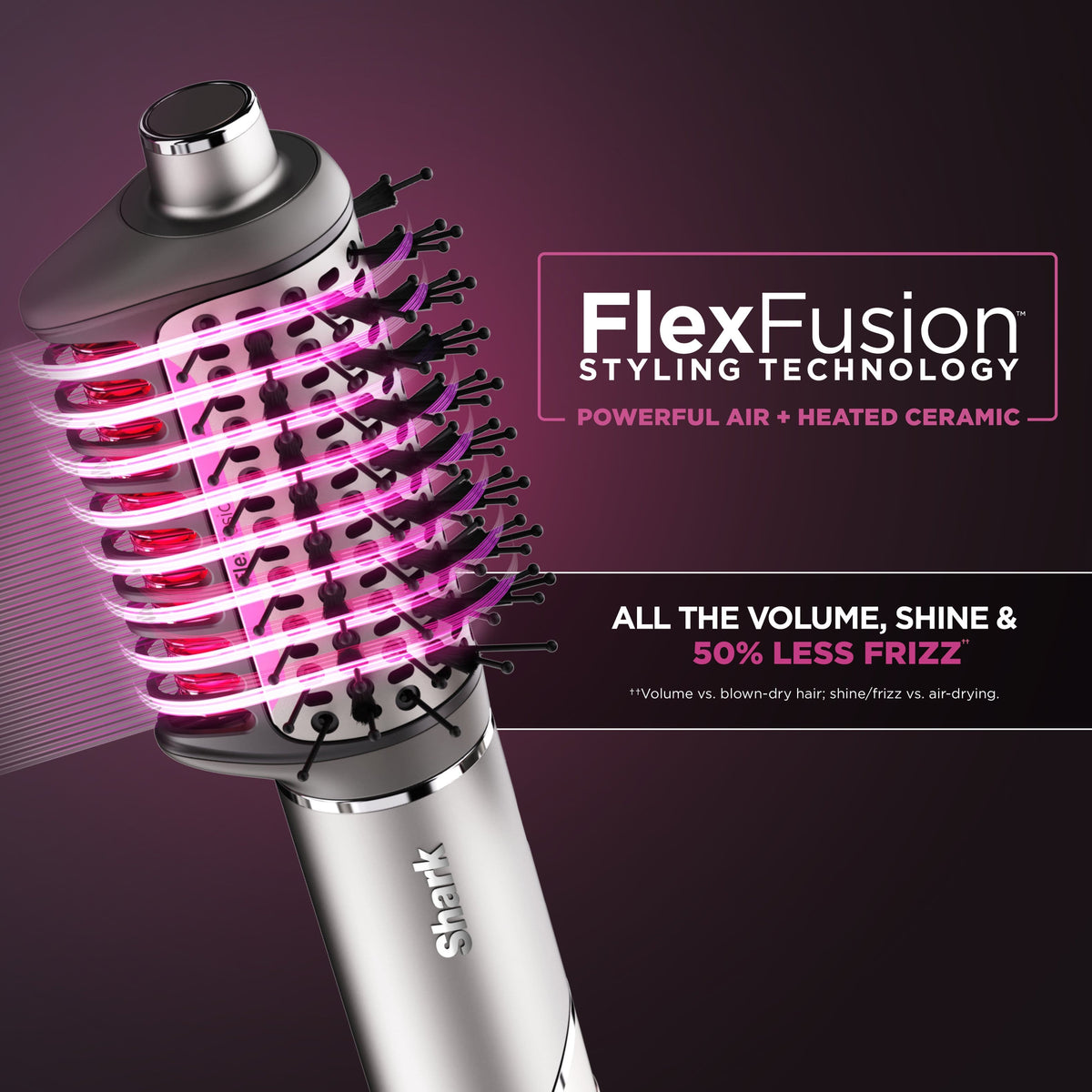 Shark - FlexFusion Air + Ceramic Styling & Drying System with Scalp Shield Mode - Metallic Mist