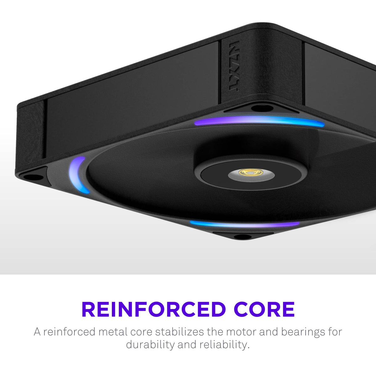 NZXT - F140X Performance Fan - 140mm PWM RGB Computer Case Fan with LCP Frame & Blades - Black