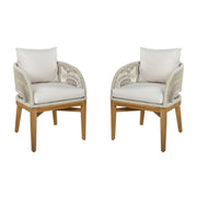 Outdoor Dining Chairs With Cushion (Set of 2)