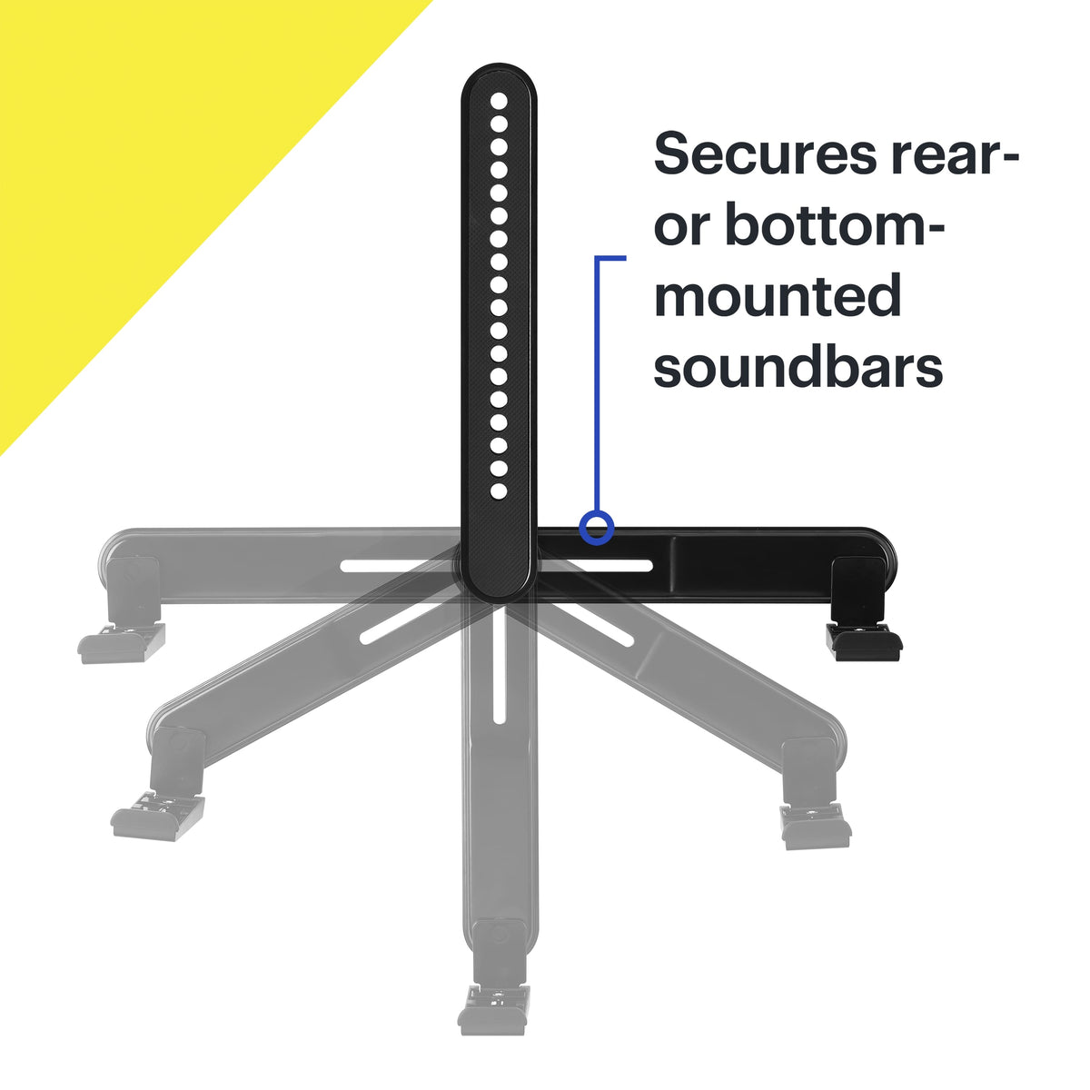 Best Buy essentials™ - Rear/Bottom Soundbar Wall Mount for Most 15 lb. Soundbars - Black
