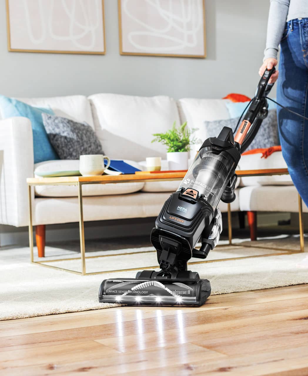 BISSELL - SurfaceSense Allergen Pet Lift-Off Upright Vacuum - Black