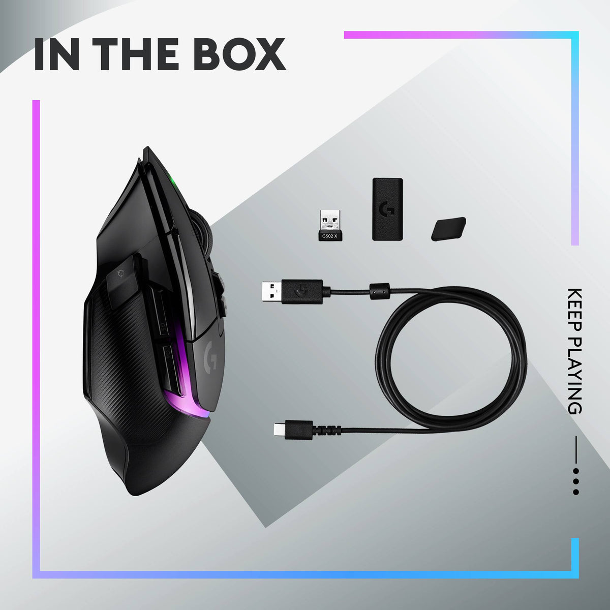 Logitech - G502 X PLUS LIGHTSPEED Wireless Optical Gaming Mouse with HERO 25K Sensor - Wireless - Black