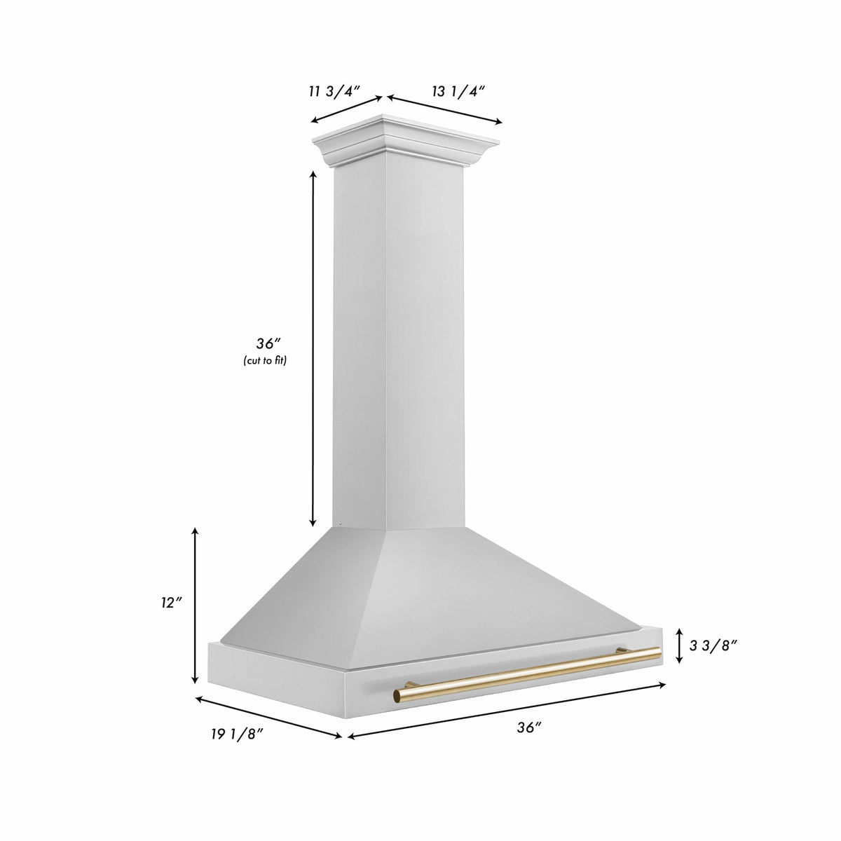ZLINE Autograph Edition - 36 inches - Externally Vented - Wall Range Hood - Stainless Steel