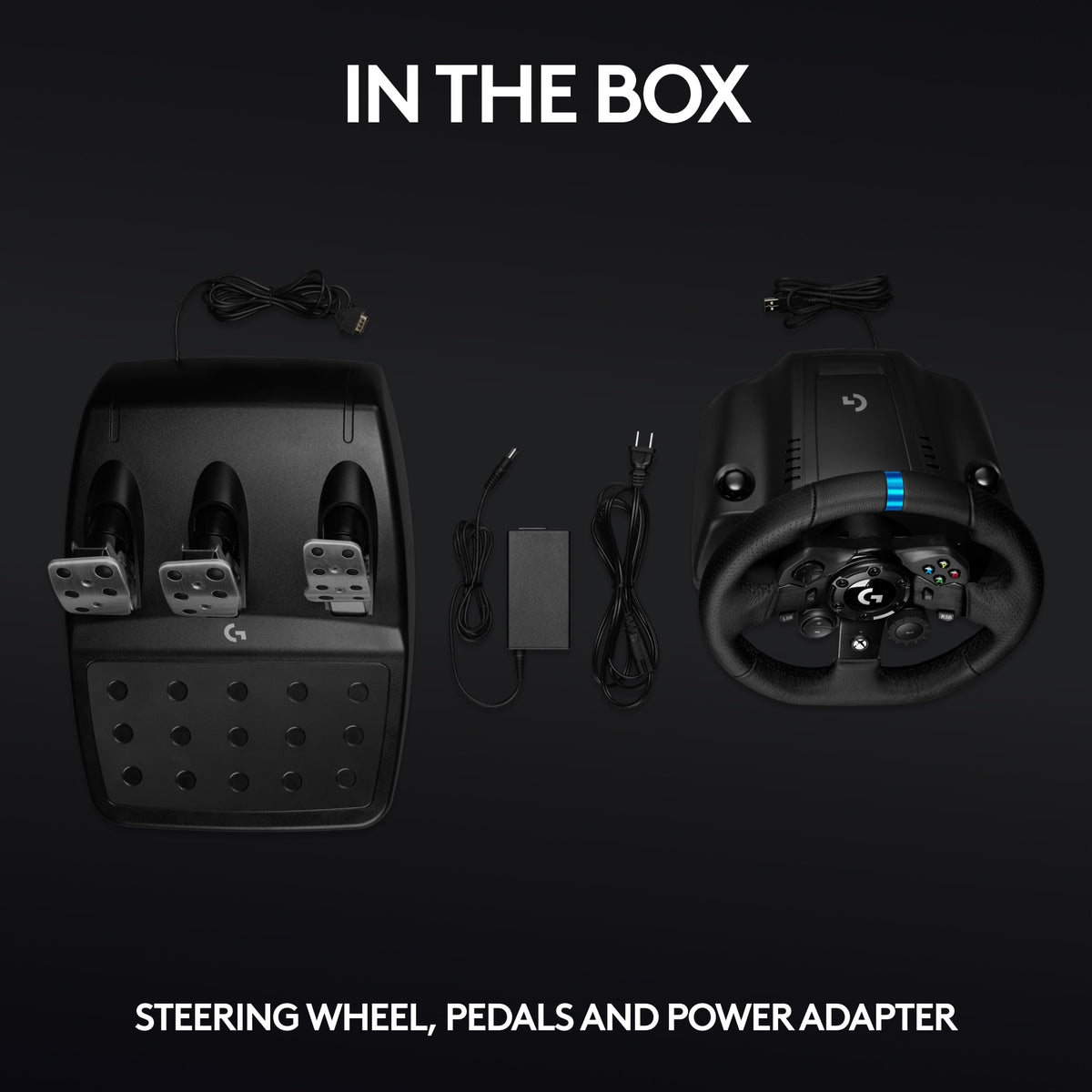 Logitech - G923 Racing Wheel and Pedals for Xbox Series X|S, Xbox One and PC - Black