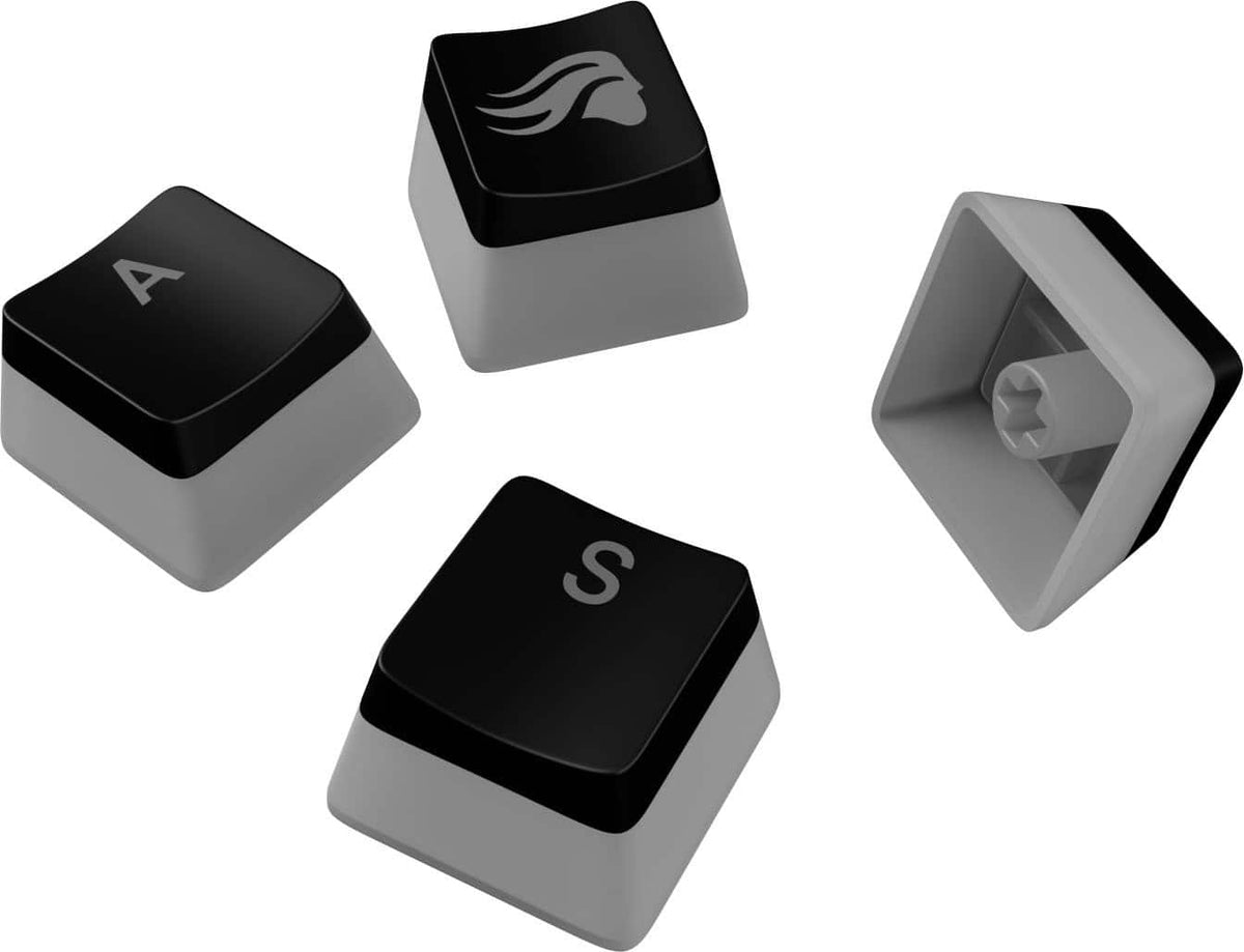 Glorious - Aura V3 Pudding-Style Universal Keycaps for 100% 85% 80% TKL 60% Compact 75% Mechanical Keyboards - Black