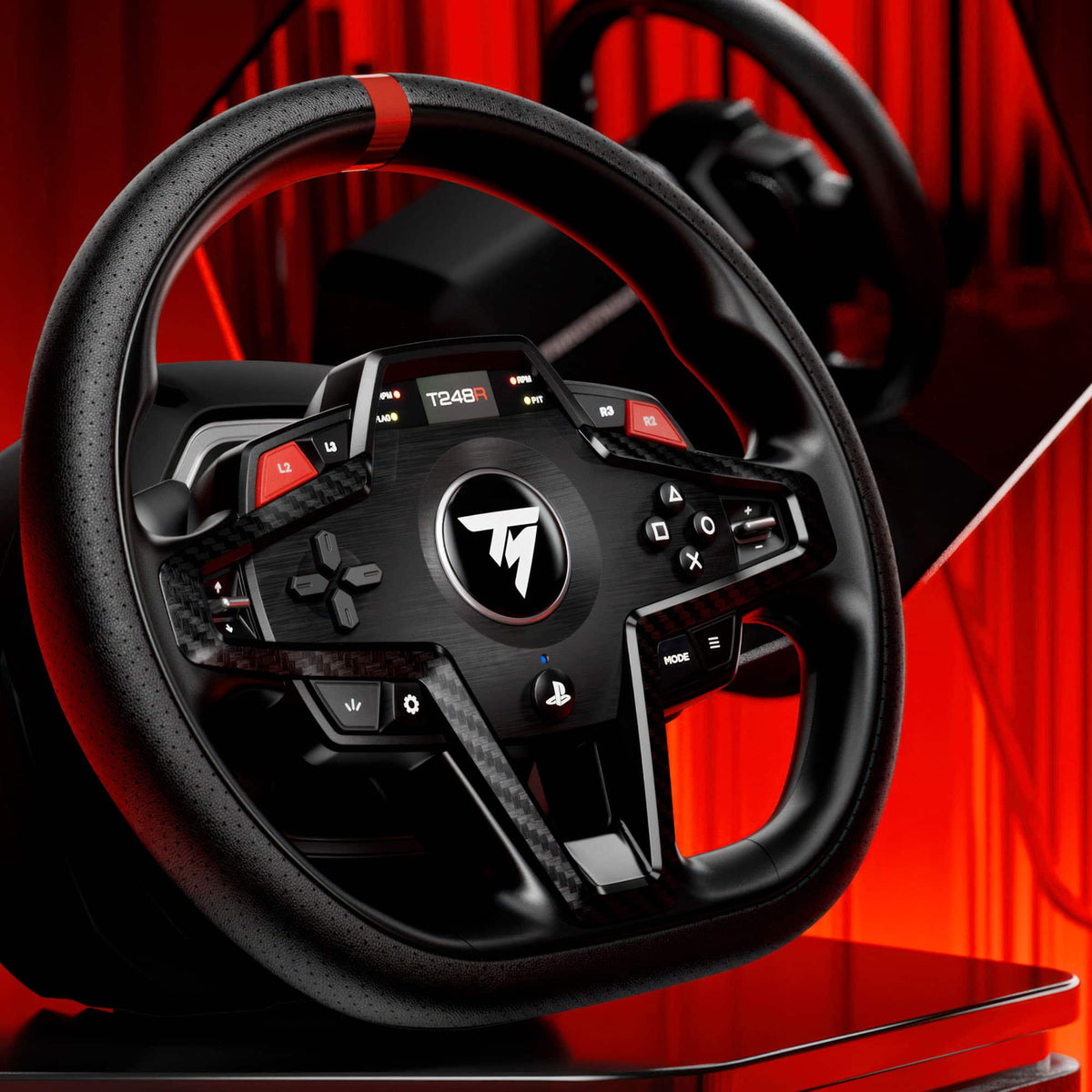Thrustmaster - T248R Racing Wheel & Pedals – Hybrid Drive Force Feedback, Paddle Shifters for PS5, PS4, Windows - Black