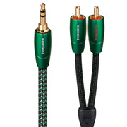 AudioQuest - Evergreen 3.5mm Mini > RCA 26.2' Analog Audio Interconnect Cable - Green on Black