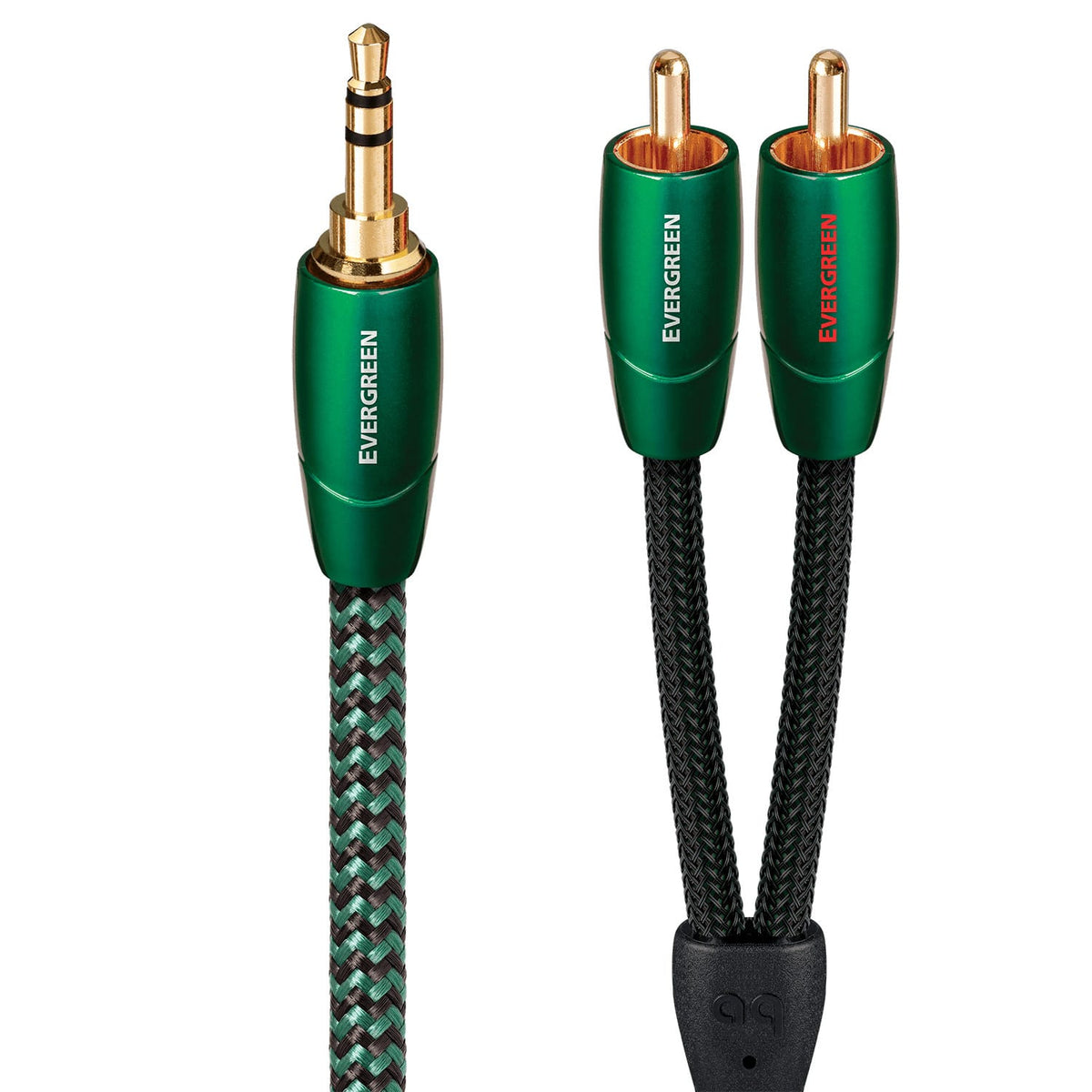 AudioQuest - Evergreen 3.5mm Mini > RCA 26.2' Analog Audio Interconnect Cable - Green on Black