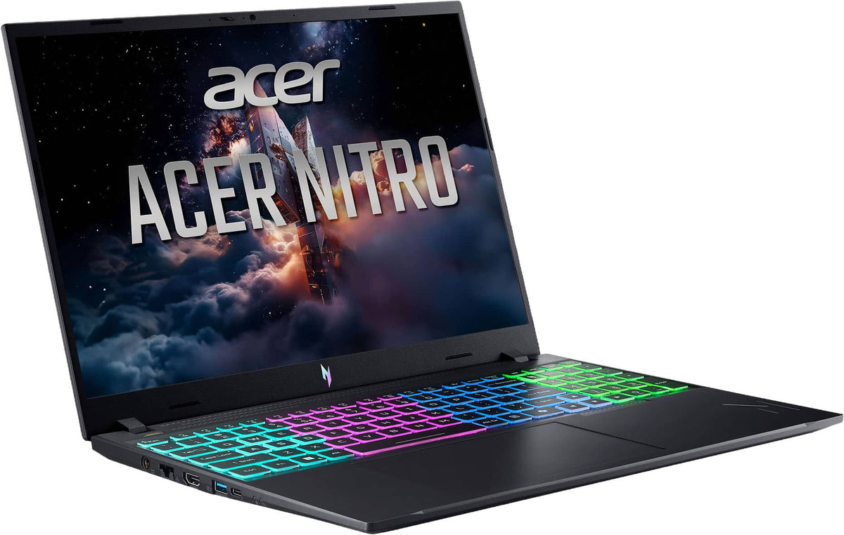 Acer - Nitro V – 16" WUXGA 165Hz Gaming Laptop - Intel Core 7 240H 2024 - NVIDIA GeForce RTX 5050 – 16GB Memory – 512GB Storage - Obsidian Black