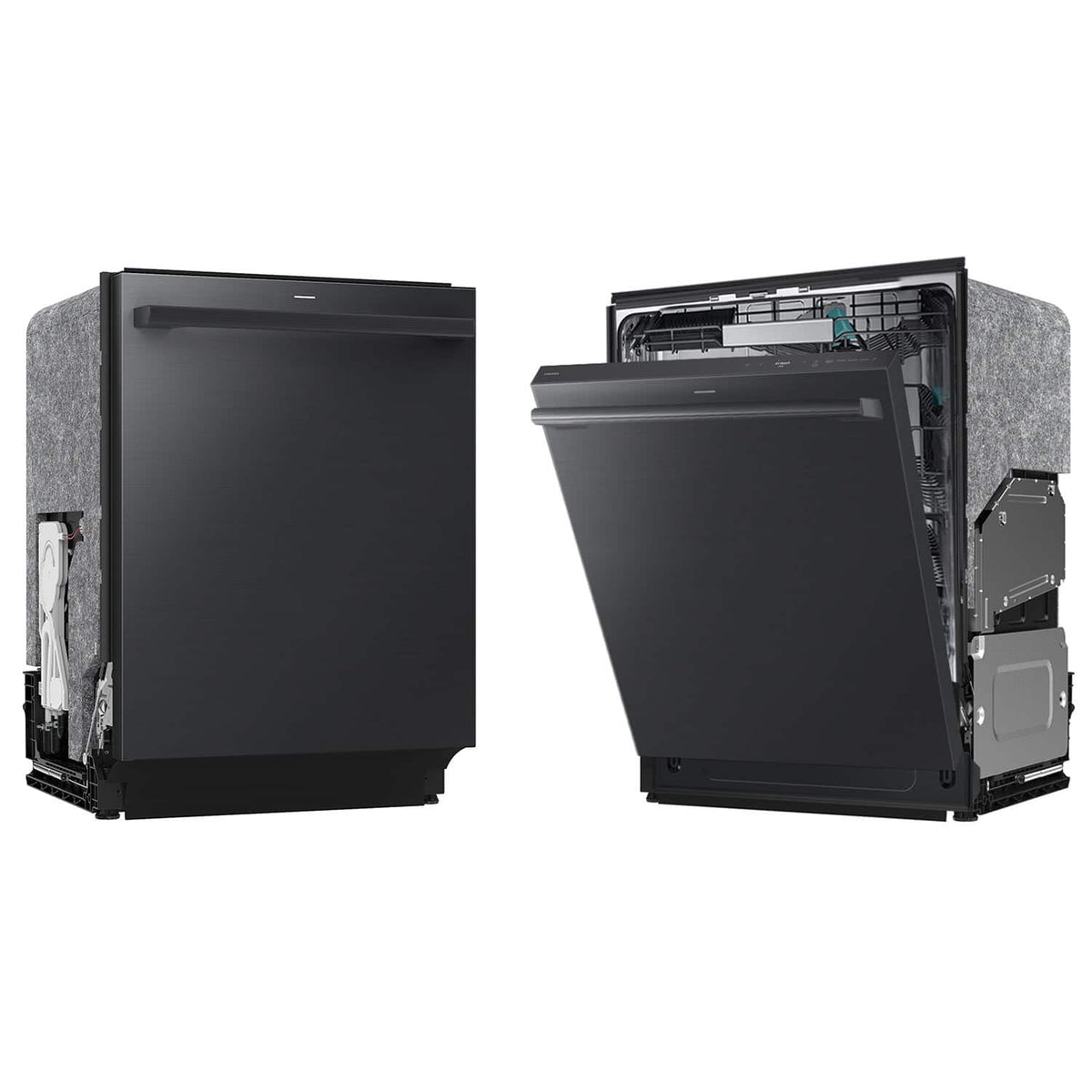 Samsung - 38 dBA Bespoke AI Dishwasher with 3rd Rack Washing System - Matte Black Steel