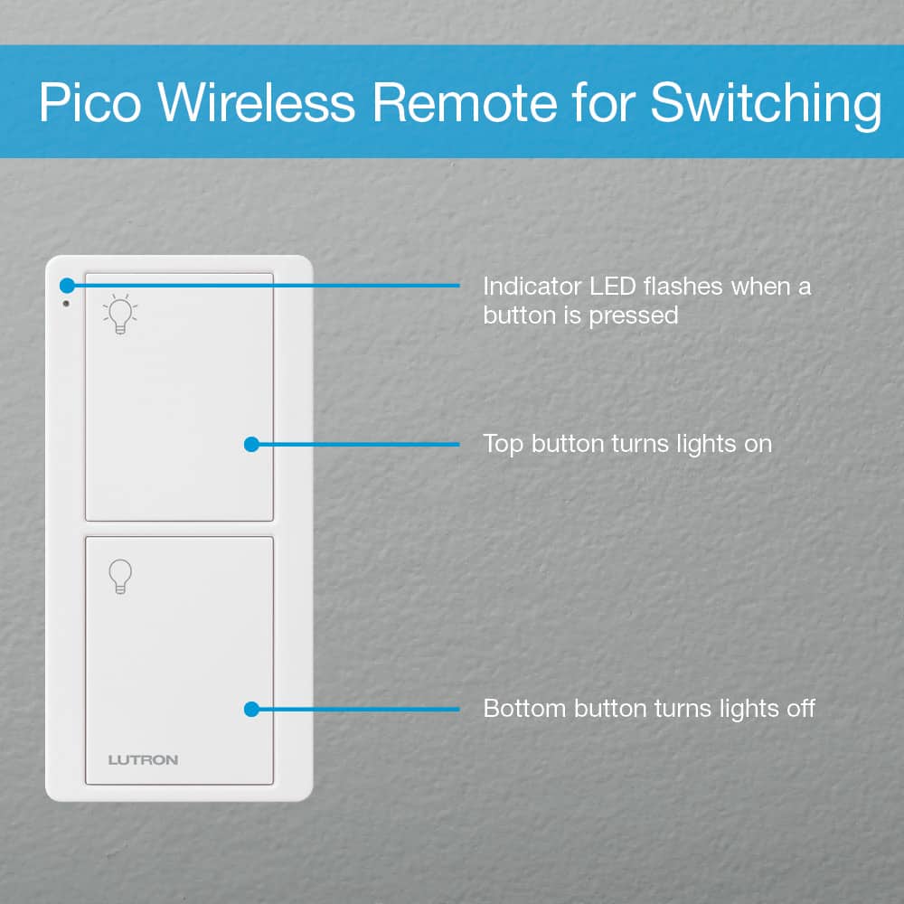 Lutron - Caseta Smart Switch Kit with Remote 3-Way (2 Points of Control) - White