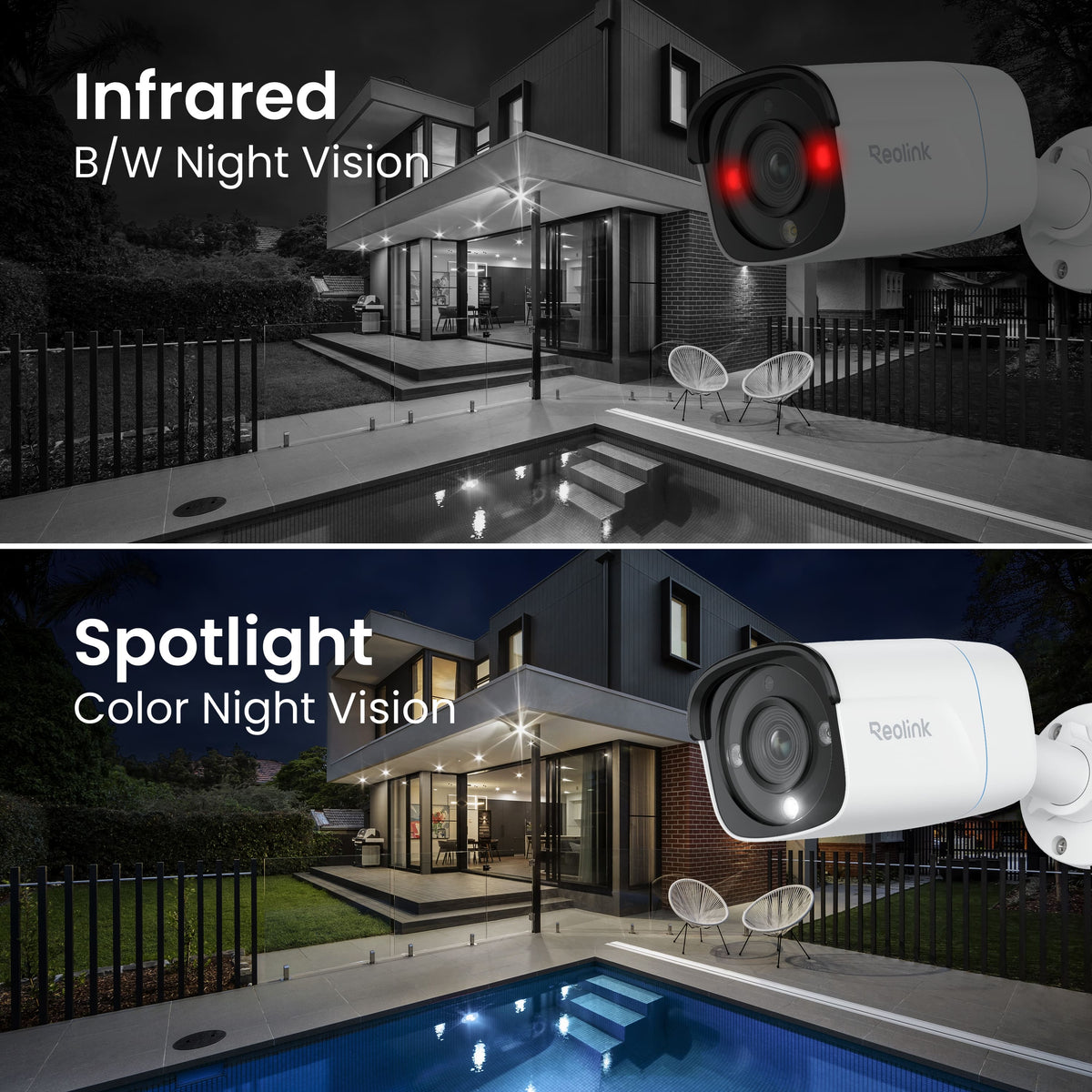 Reolink - 8-Channel, 4 - Bullet Camera Indoor/Outdoor 4K 8MP PoE 2TB Smart NVR Security Surveillance System - White