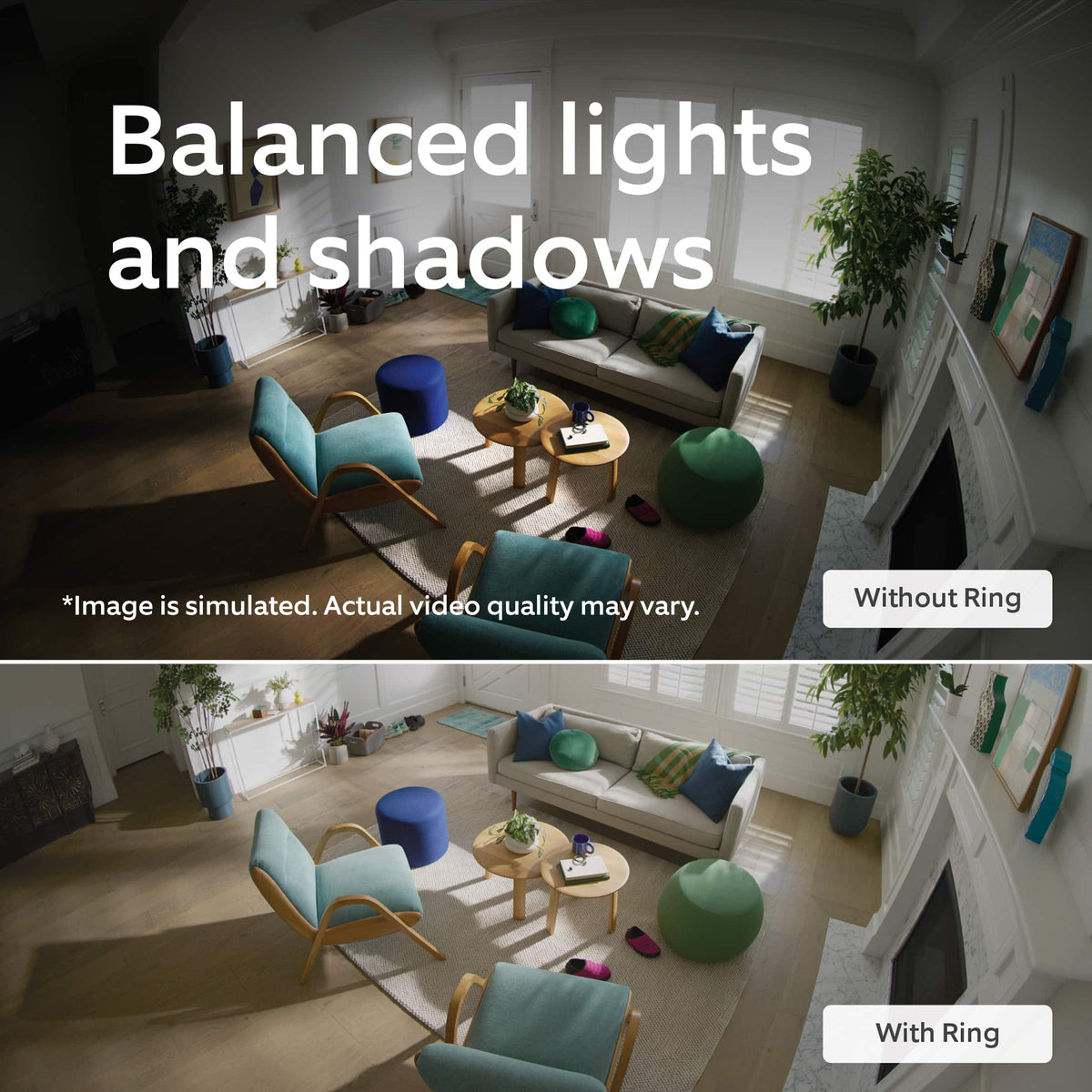 Ring - Indoor Cam 2K - Plug-in, Retinal 2K, 6x Enhanced Zoom, Night Vision for true-color in the near dark (2pk) - Bright White
