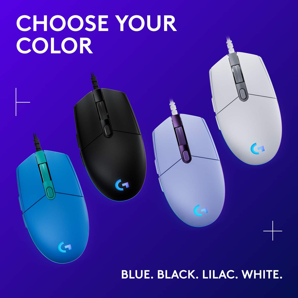 Logitech - G203 LIGHTSYNC Wired Optical Gaming Mouse with 8,000 DPI sensor - Wired - Black