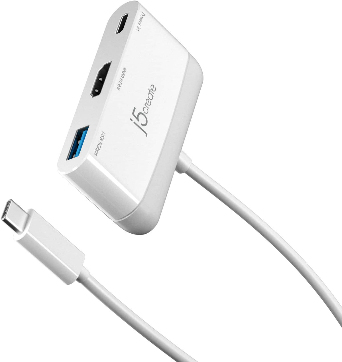 j5create - USB-C to HDMI & USB with Power Delivery - White