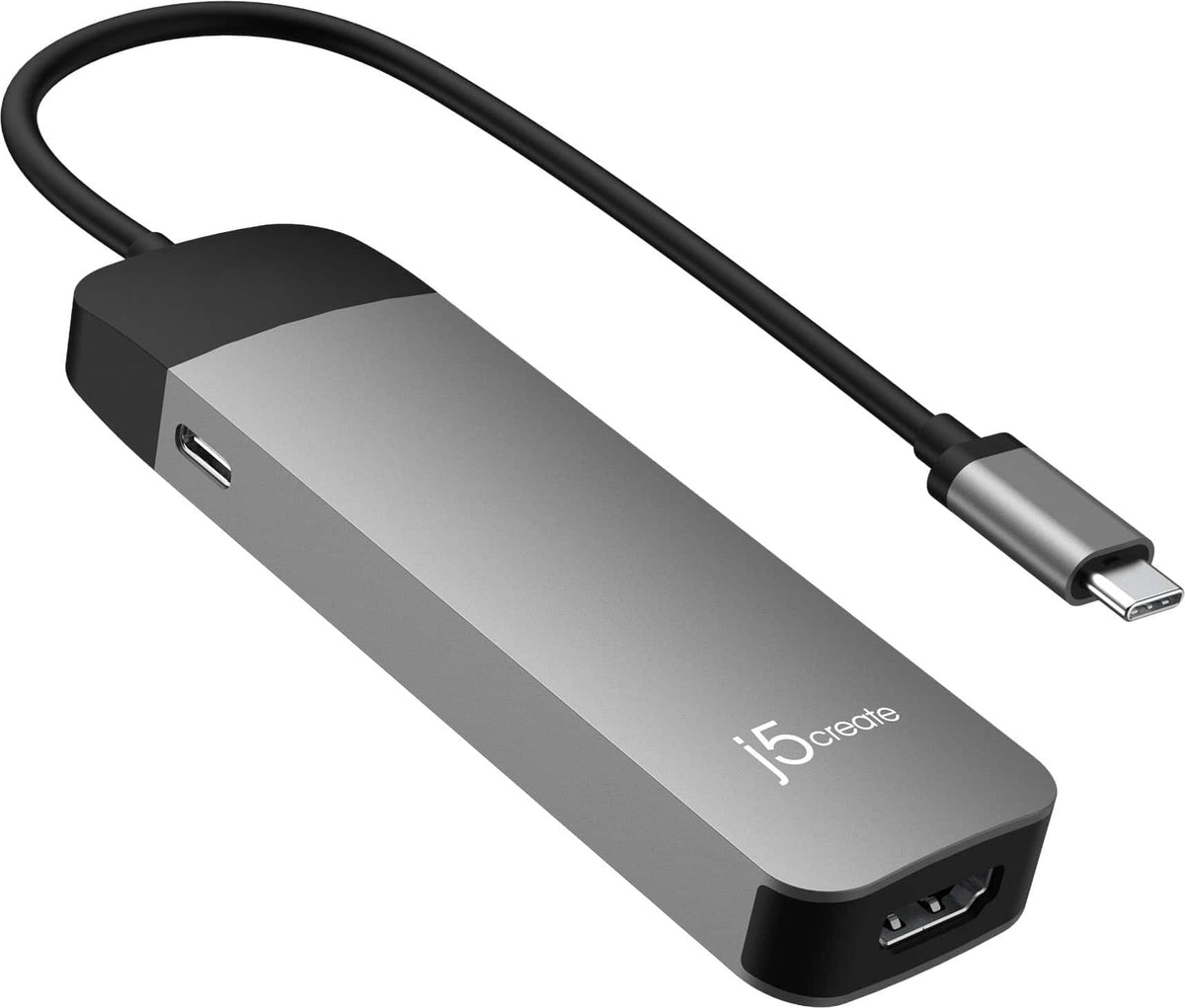 j5create - USB-C 6-in-1 4K Multi-Port Hub - Space Gray