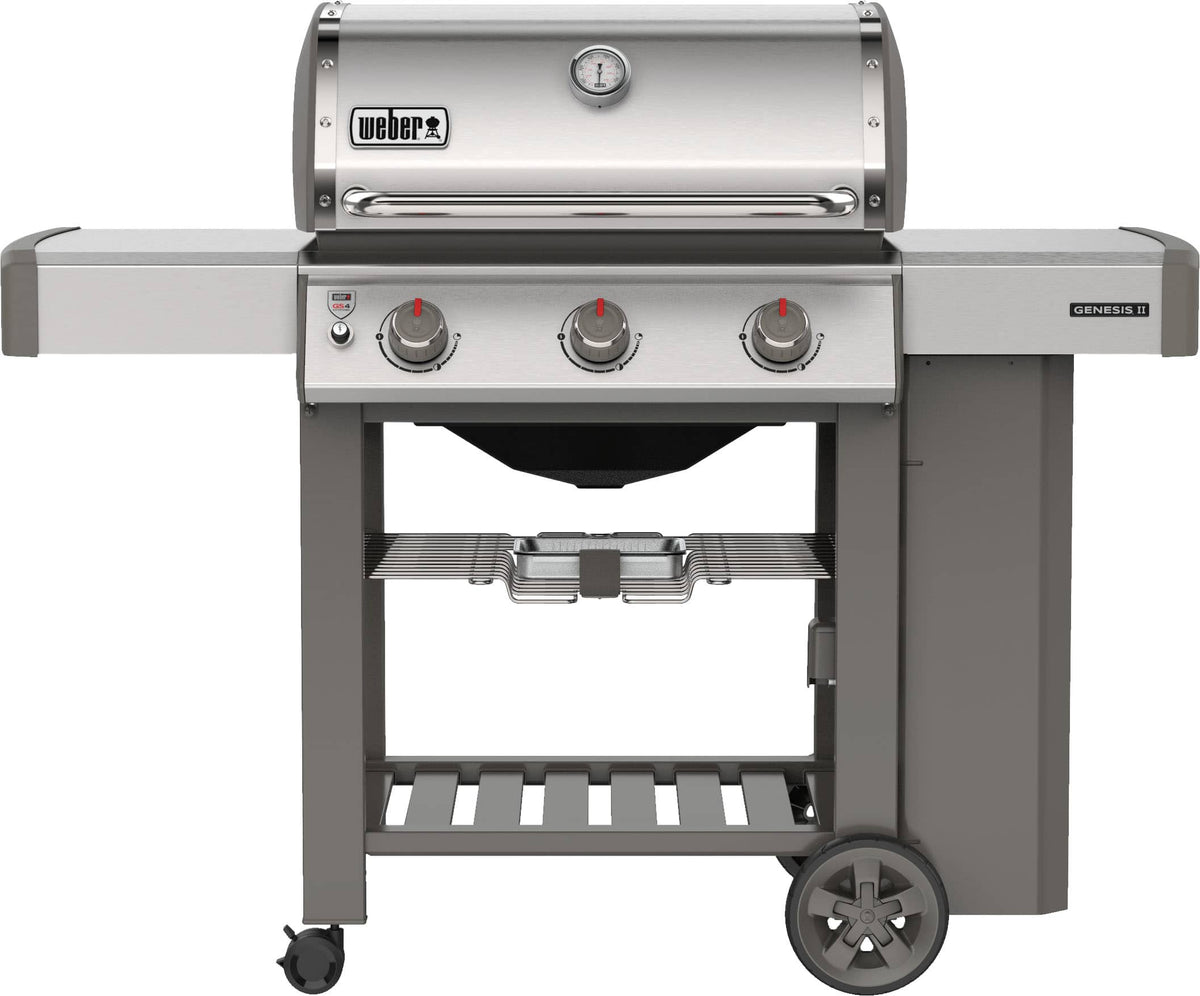 GENESIS II S310 3-Burner Natural Gas Grill with Cover and Weber Connect Bundle - Stainless Steel
