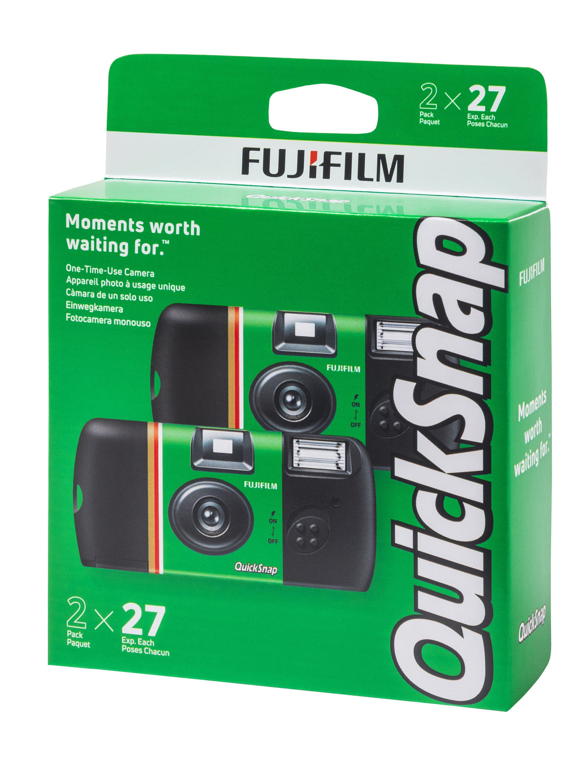 Fujifilm - Quicksnap Flash 400 Single-Use Camera with Flash - 2 pack - Green