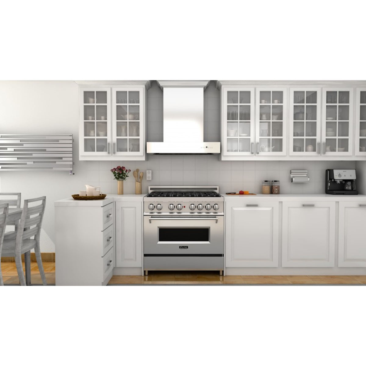 ZLINE - 30 inches - Externally Vented - Island Range Hood - Stainless Steel