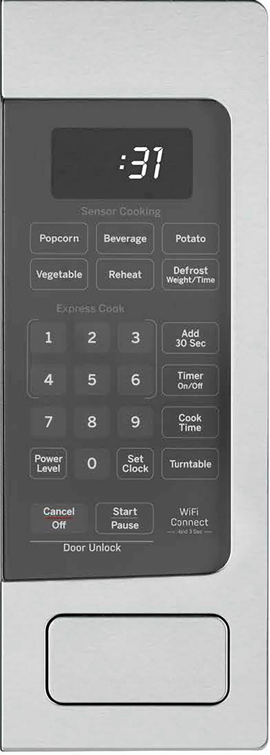 GE Profile - 1.1 Cu. Ft. Countertop Microwave with Sensor Cooking and Built-In Capable Option - Stainless Steel