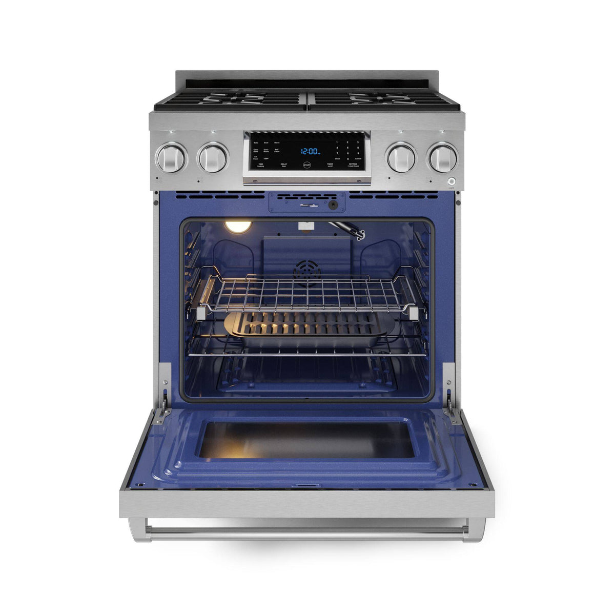 30 in. Wide 4 burner Gordon Ramsay Series by Thor Kitchen 4.55 Cu. Ft Freestanding Liquid Propane Gas Range - Stainless Steel