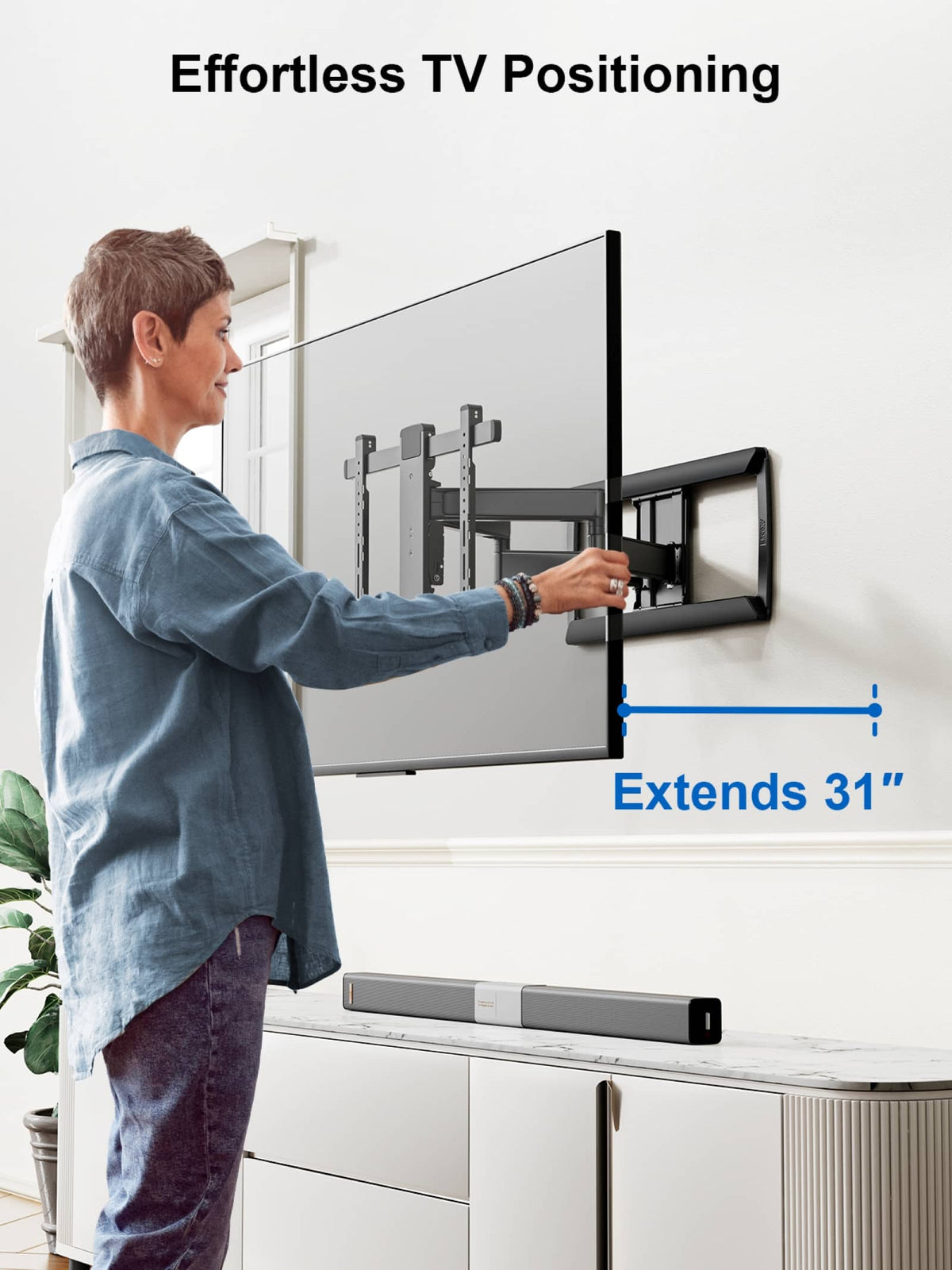 ErgoAV - 42″-90″ Full Motion TV Mount - Black