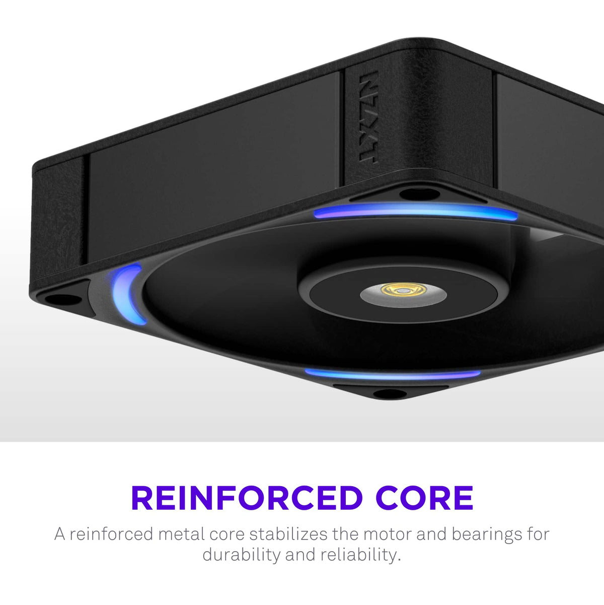 NZXT - F120X Performance Fan - 120mm PWM RGB Computer Case Fan with LCP Frame & Blades - Black