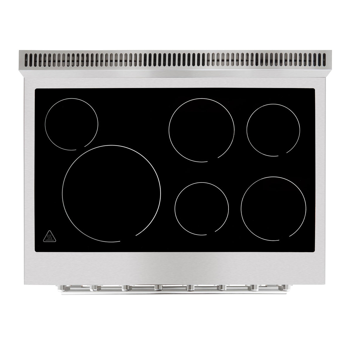 Forno Appliances - 36 in. Wide 6 Elements Paolo 5.44 Cu. Ft. Freestanding Electric True Convection Range with Warming Zone - Silver