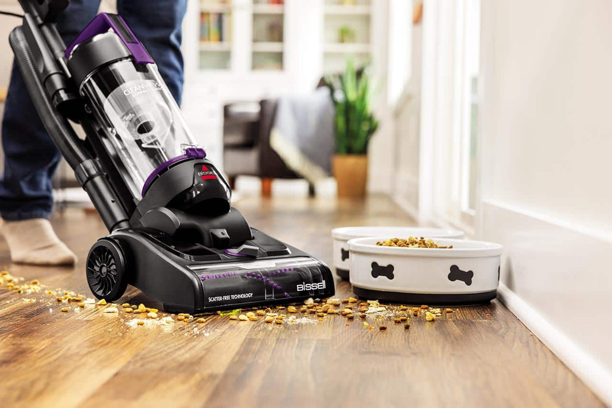 BISSELL - CleanView Compact Turbo Upright Vacuum - Black / Grapevine Purple