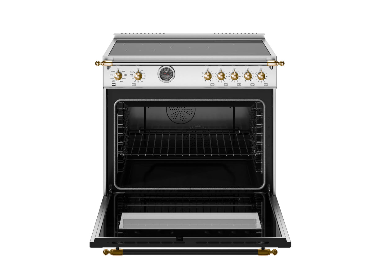 Bertazzoni - 36" Heritage Series Induction Range - /Gold - Stainless Steel