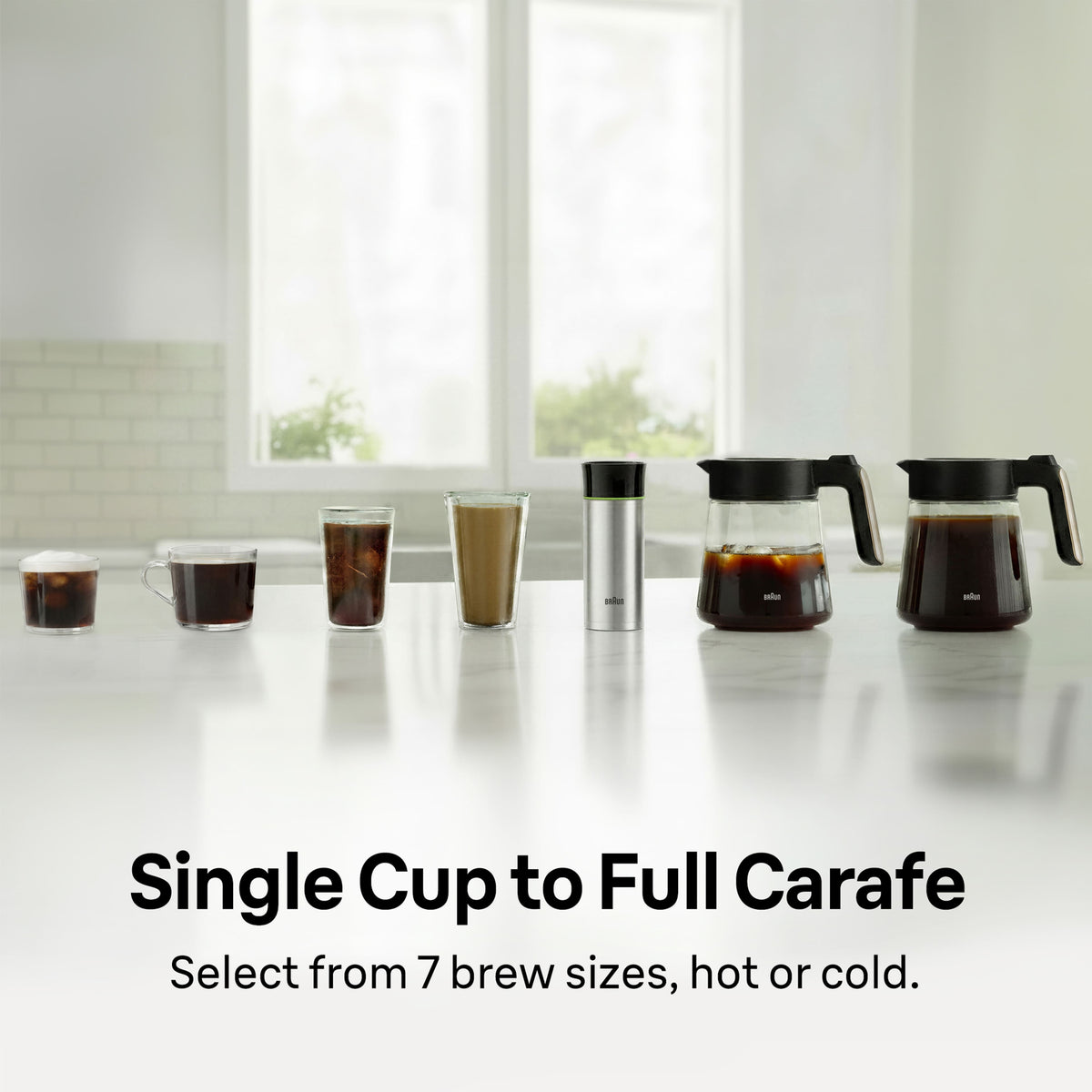 Braun - OptiBrew Pro 10 Cup Drip Coffee Maker with Milk Frother & Cold Brew - Stainless Steel