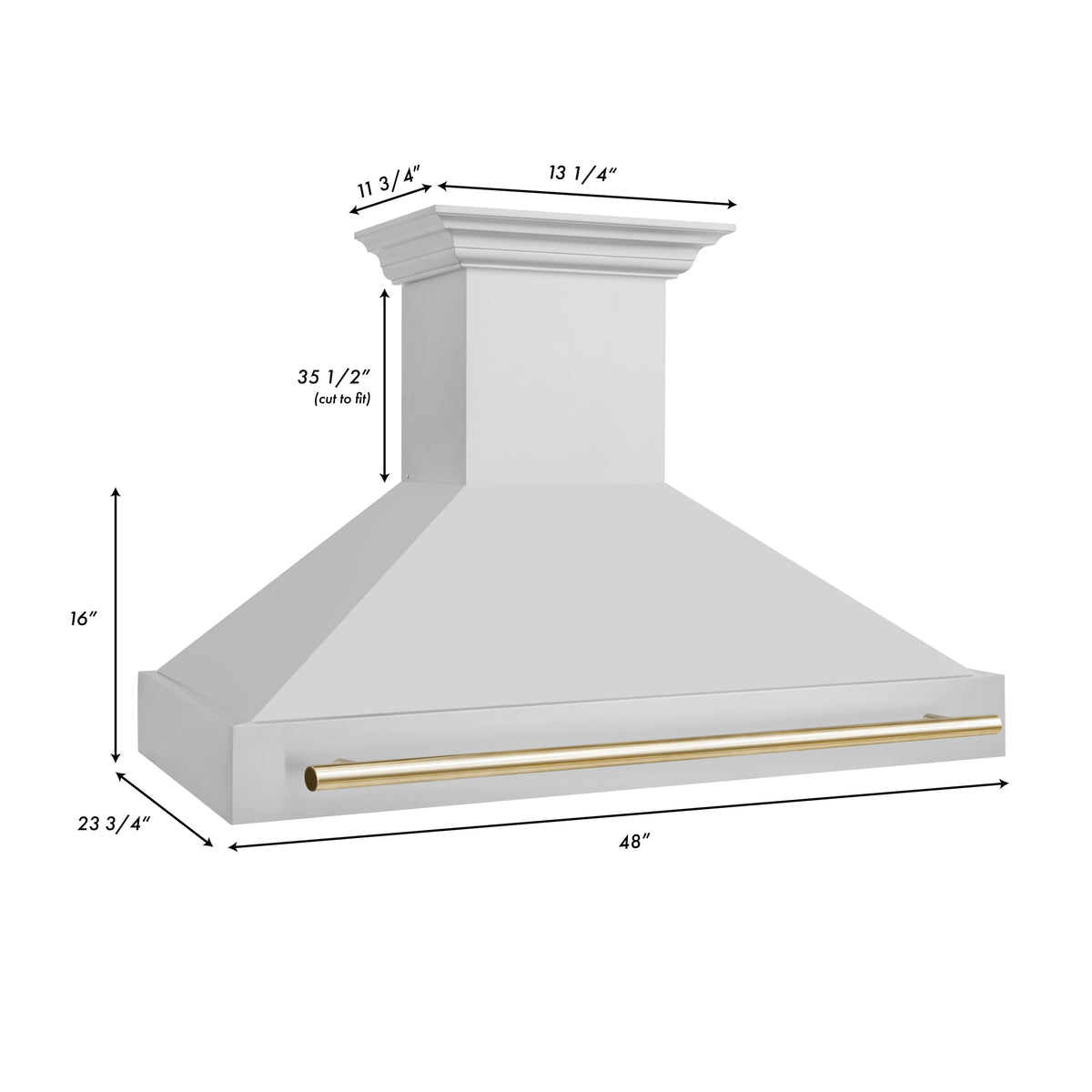 ZLINE Autograph Edition - 48 inches - Externally Vented - Wall Range Hood - Stainless Steel