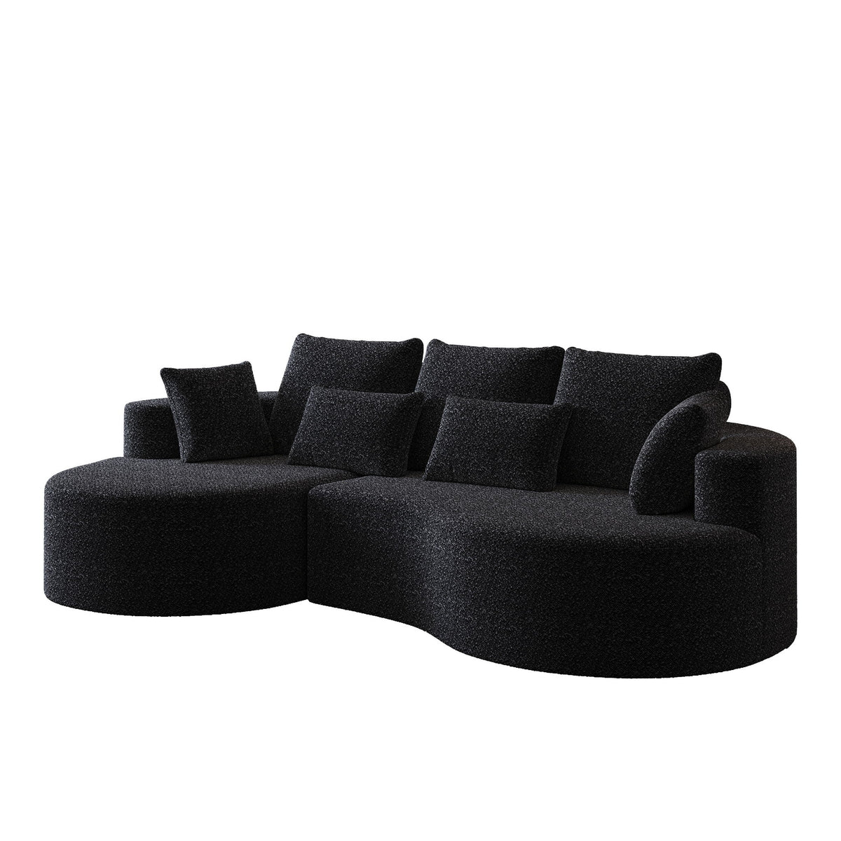 Sofá Seccional Curvo Extragrande con Asiento Extra Profundo
