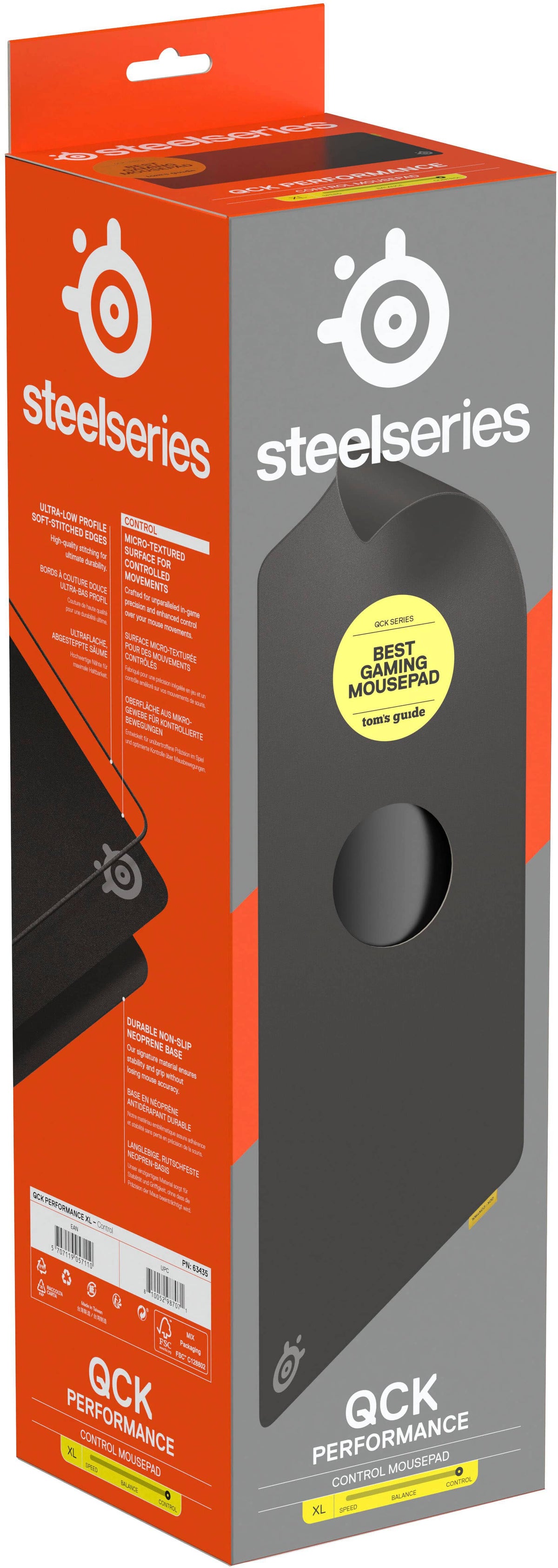 SteelSeries - QcK Performance Gaming Mouse Pad XL - Control - Black