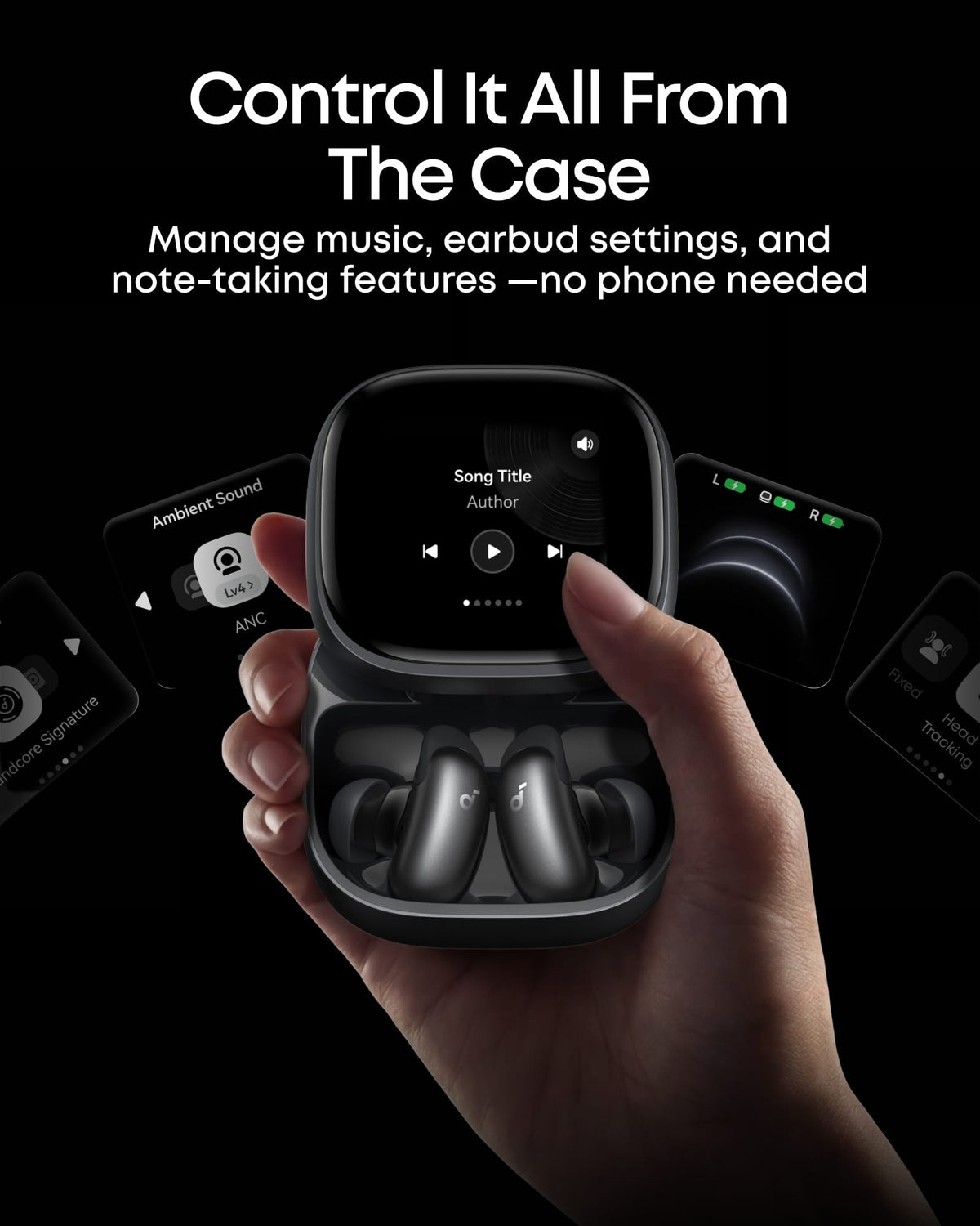 Anker - Soundcore Liberty 5 Pro Max True Wireless Noise Cancelling Bluetooth In-Ear Earbuds - Black