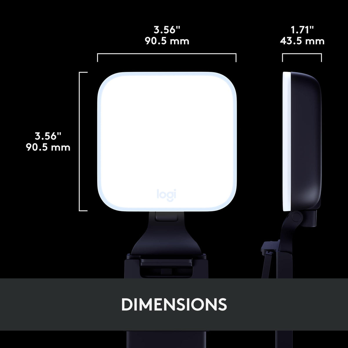 Logitech - Litra Glow Premium LED Streaming Light with TrueSoft, Adjustable mount and Desktop app control for PC/Mac - Graphite